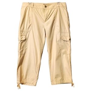 Chaps Denim Khaki Cargo Capris